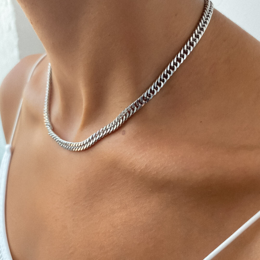 Double Link Curb Chain | Silver - Image 7 - ISMI JEWELS