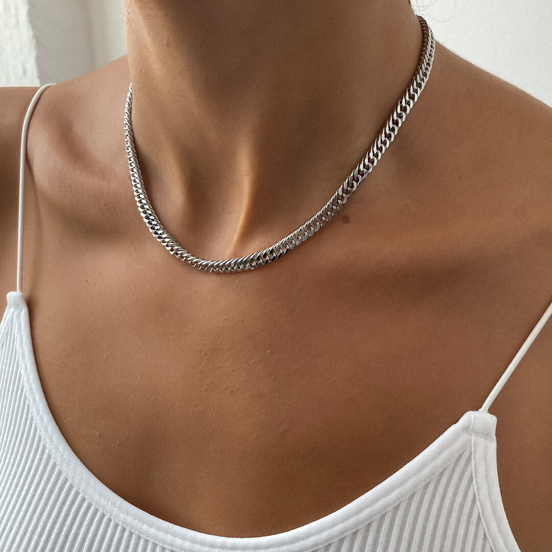 Double Link Curb Chain | Silver - Image 8 - ISMI JEWELS
