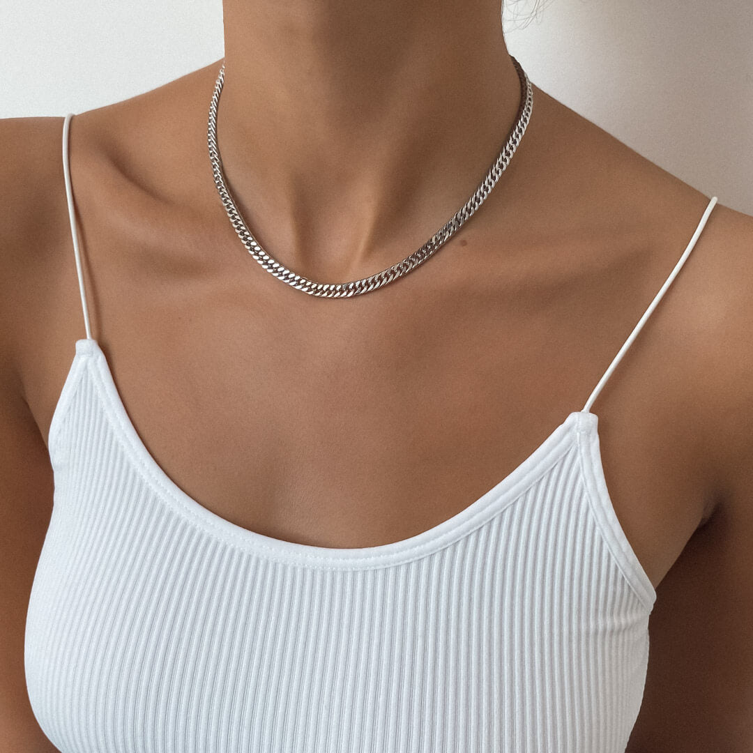 Double Link Curb Chain | Silver - Image 12 - ISMI JEWELS