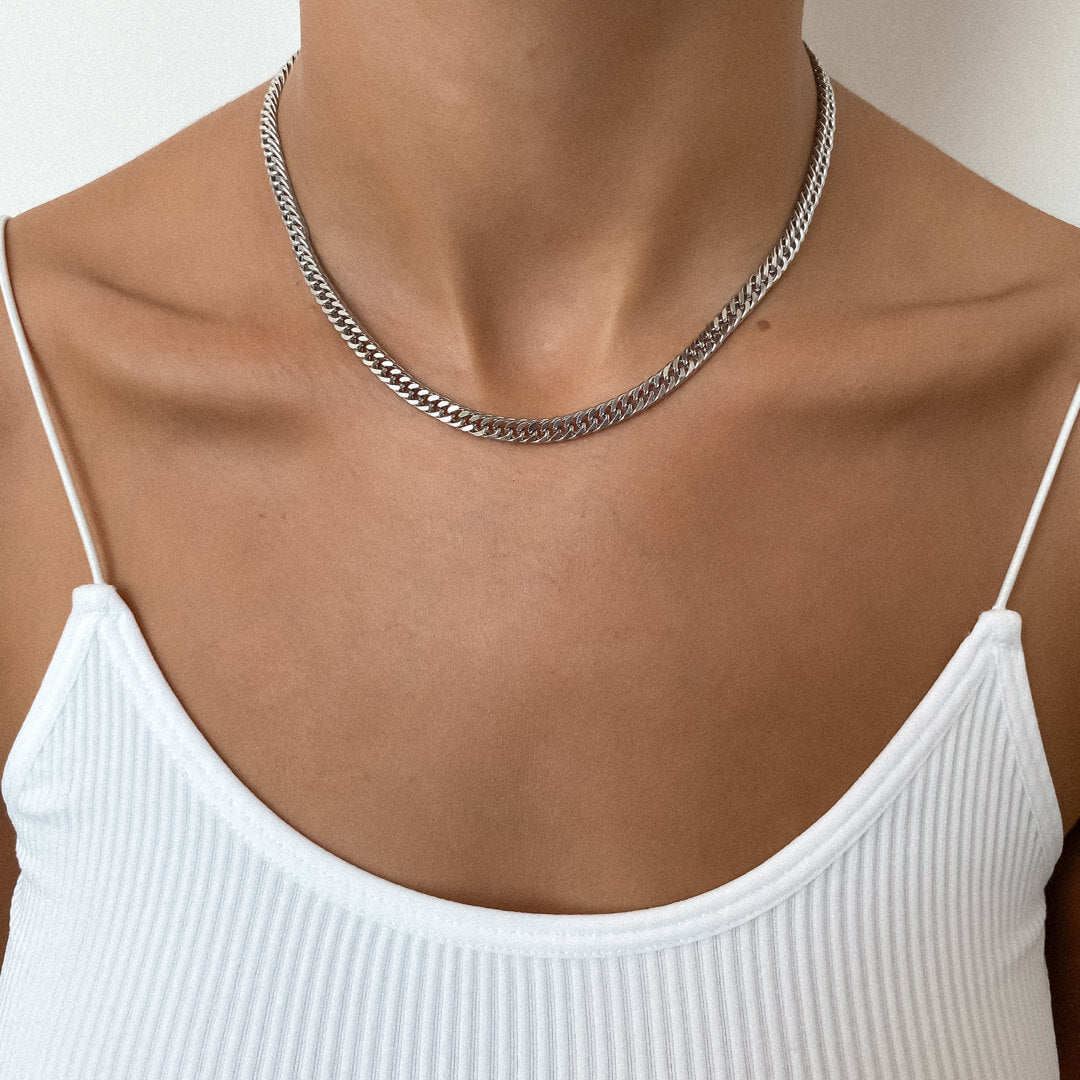 Double Link Curb Chain | Silver - Image 13 - ISMI JEWELS