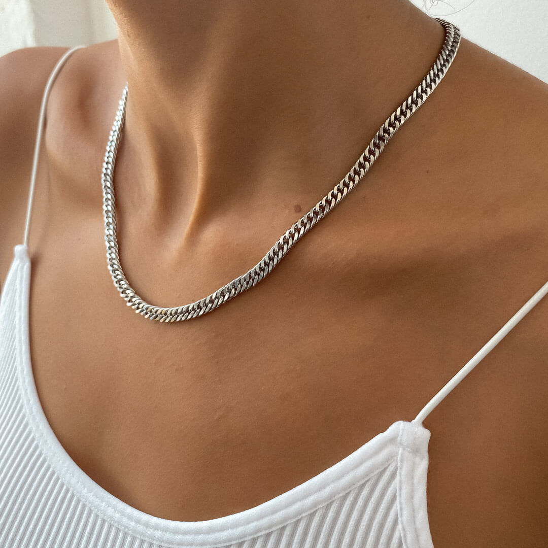 Double Link Curb Chain | Silver - Image 16 - ISMI JEWELS
