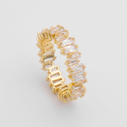 Jada Baguette Cut CZ Ring | Gold - Image 1 - ISMI JEWELS