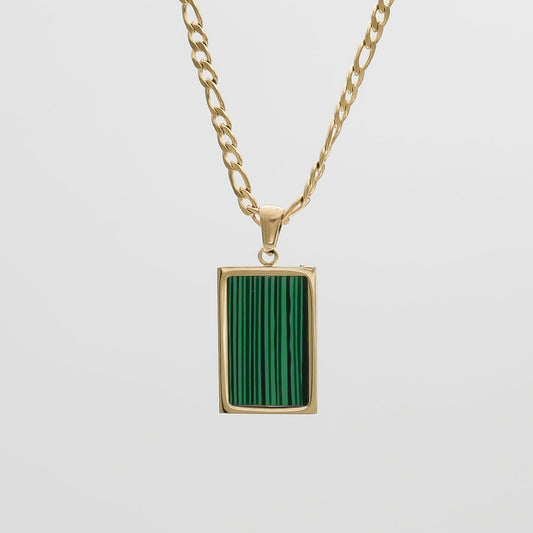Saraya Emerald Tablet Necklace - Image 1 - ISMI JEWELS