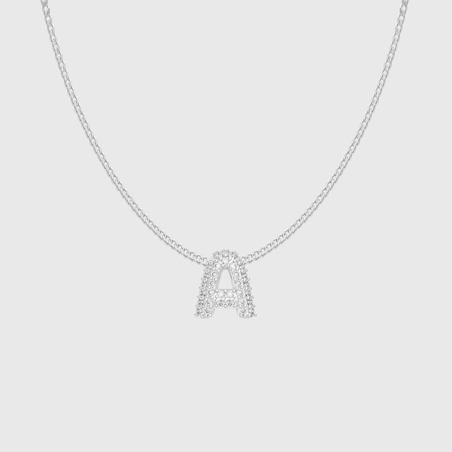 Silver Pave Bubble Letter Charms - Image 2 - ISMI JEWELS