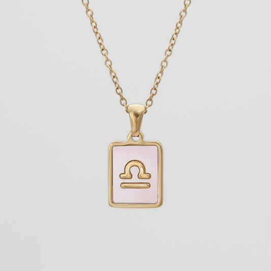 Pink Zodiac Symbol Necklace - Image 1 - ISMI JEWELS