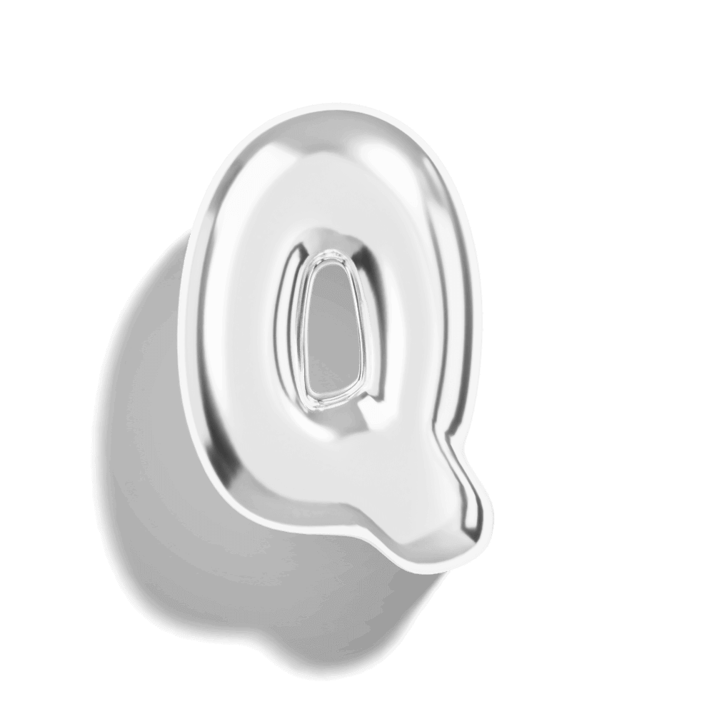 Silver Bubble Letter Charms - Image 19 - ISMI JEWELS