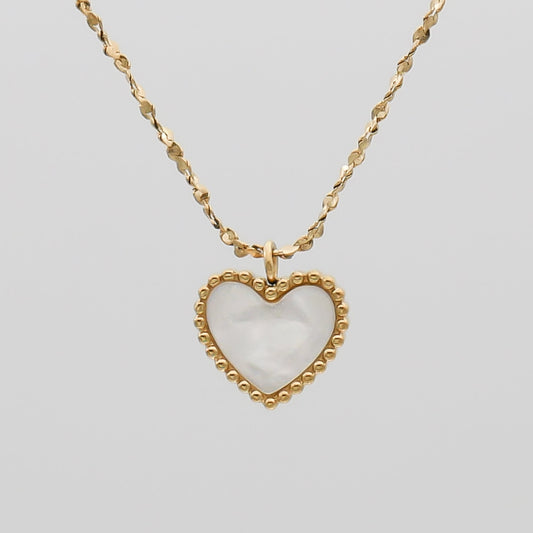 Reign Opal Heart Necklace - Image 1 - ISMI JEWELS