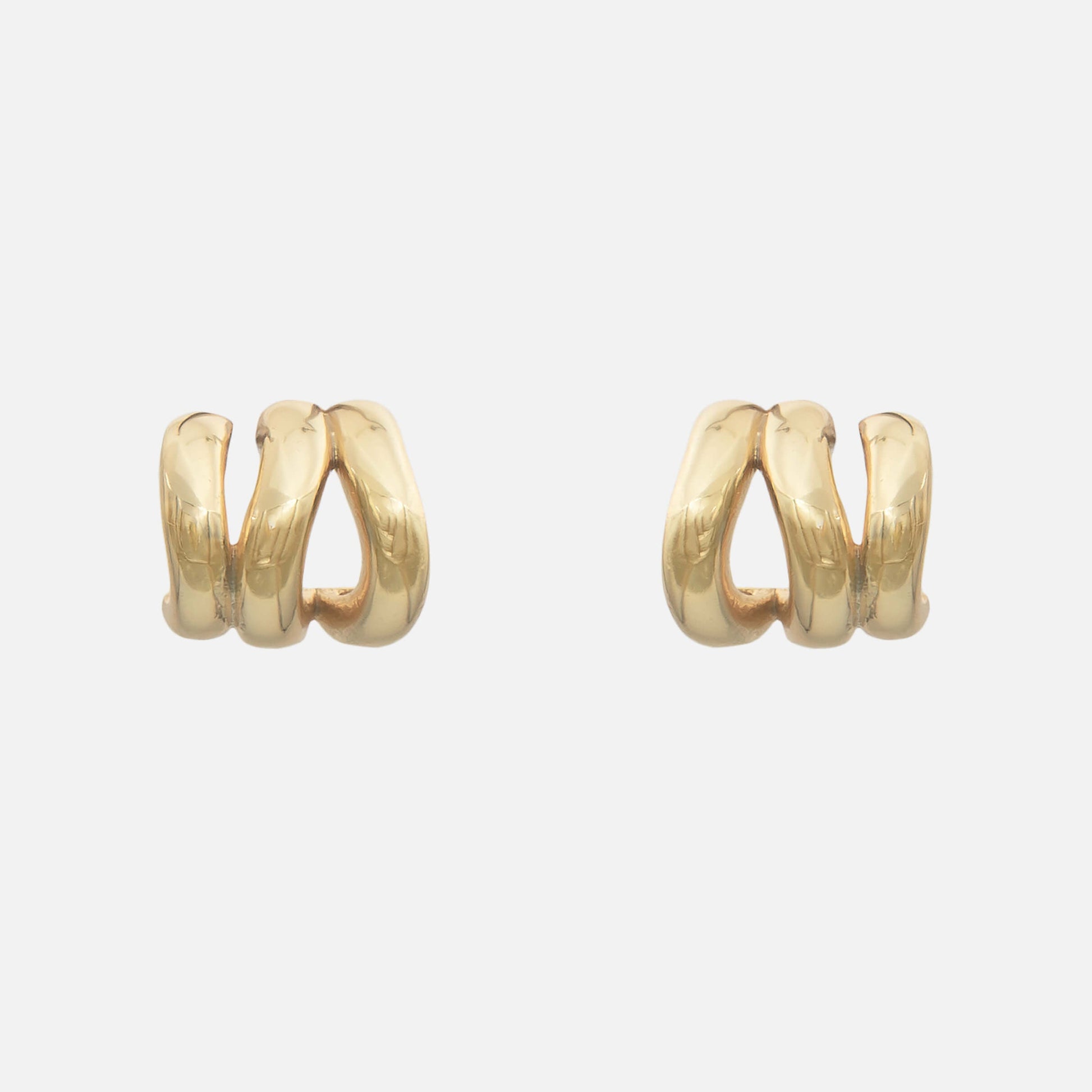Romy Triple Hoop Earrings - Image 3 - ISMI JEWELS
