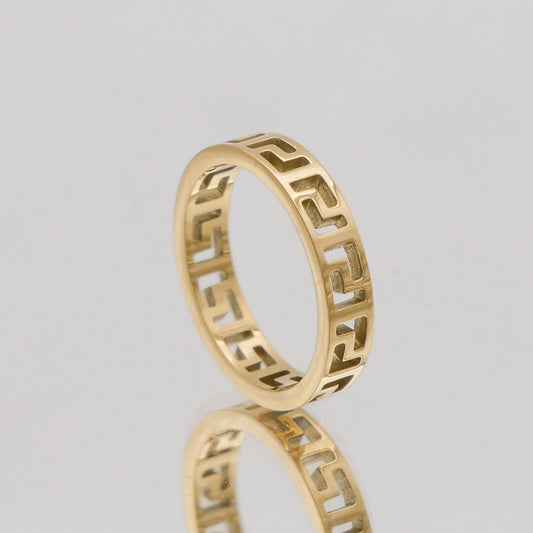 Rue Greek Key Ring - Image 1 - ISMI JEWELS
