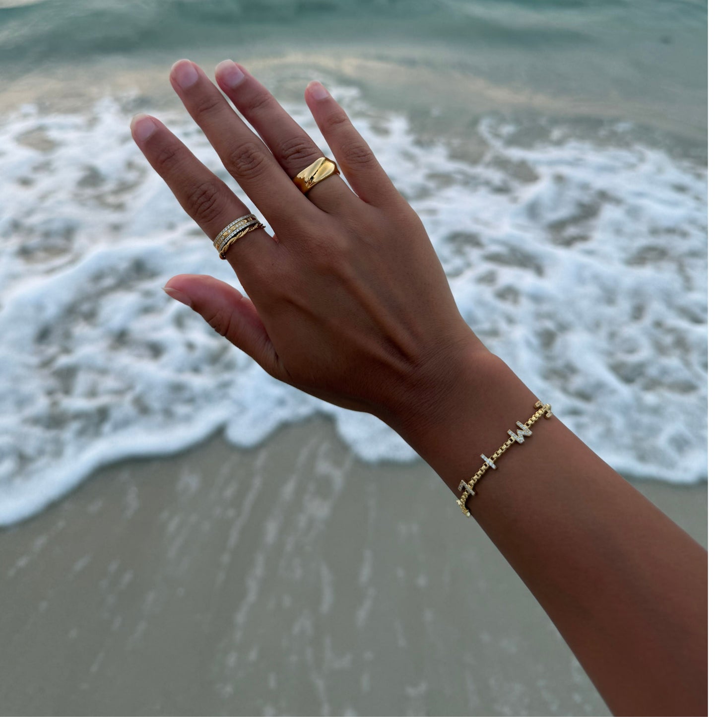 Pave Custom Name Bracelet - Image 5 - ISMI JEWELS