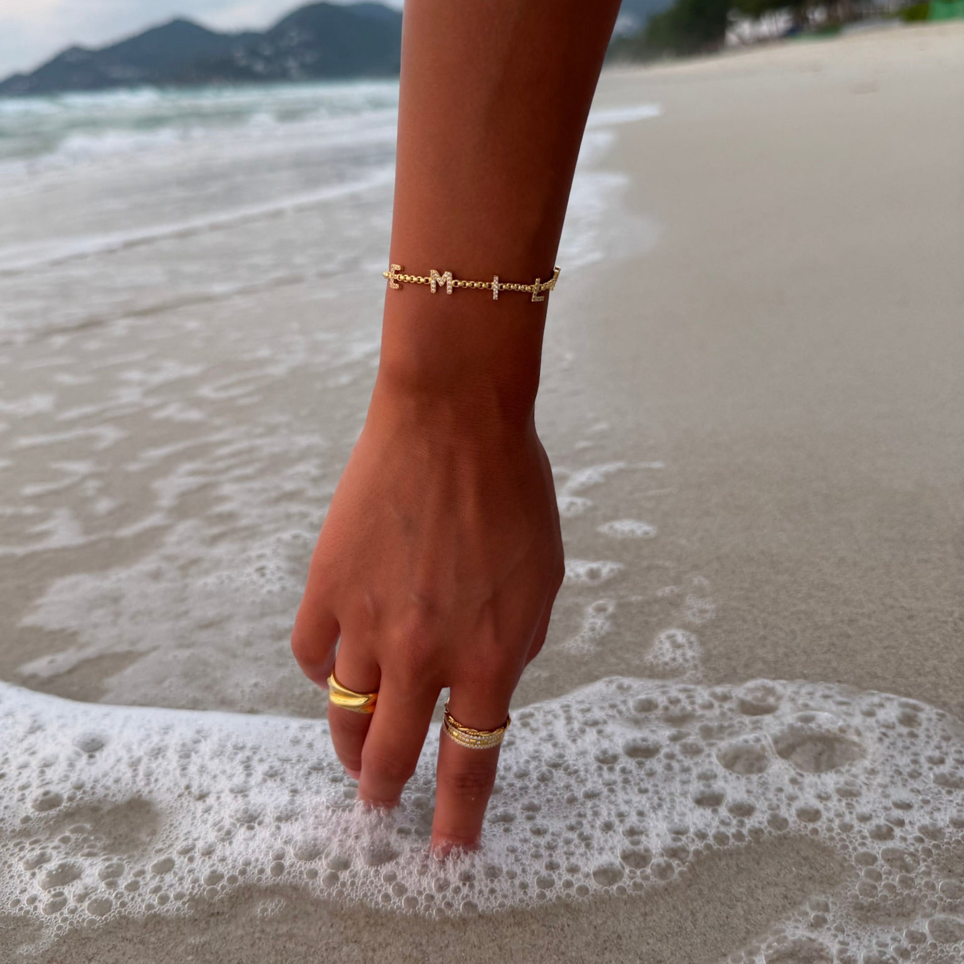 Pave Custom Name Bracelet - Image 6 - ISMI JEWELS
