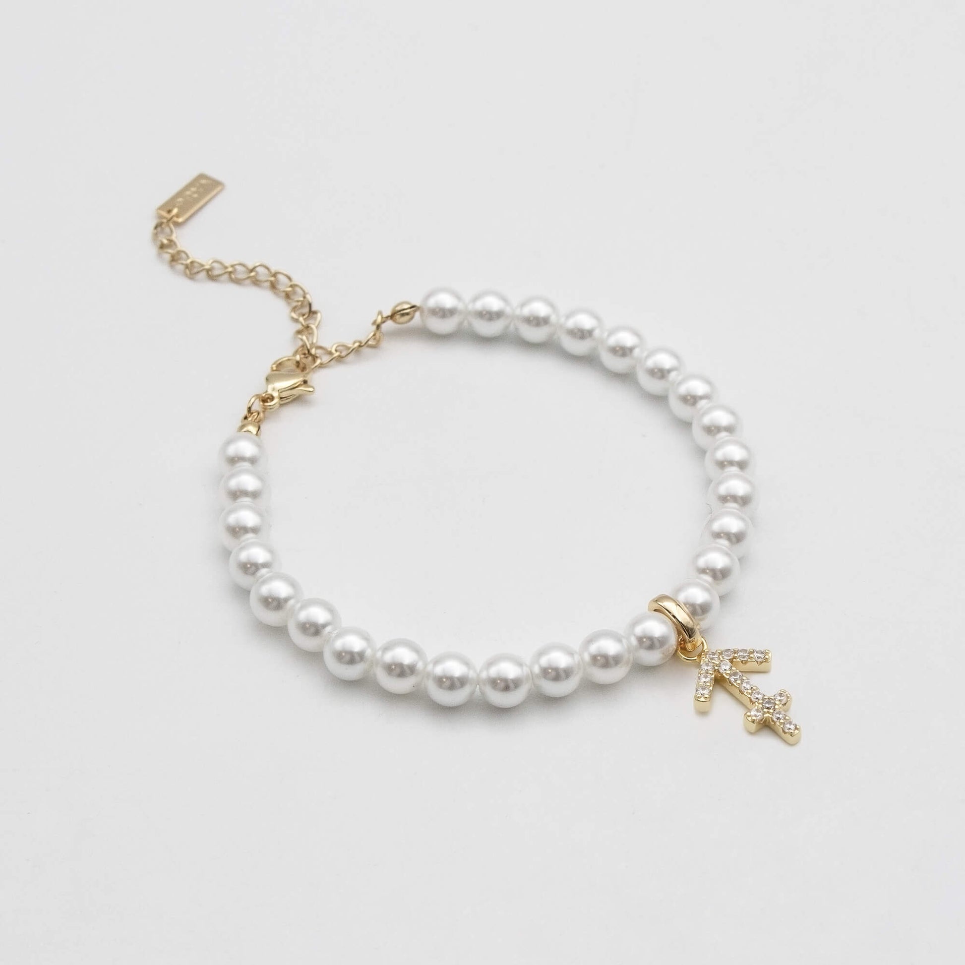 Pave Pearl Zodiac Anklet - Image 11 - ISMI JEWELS