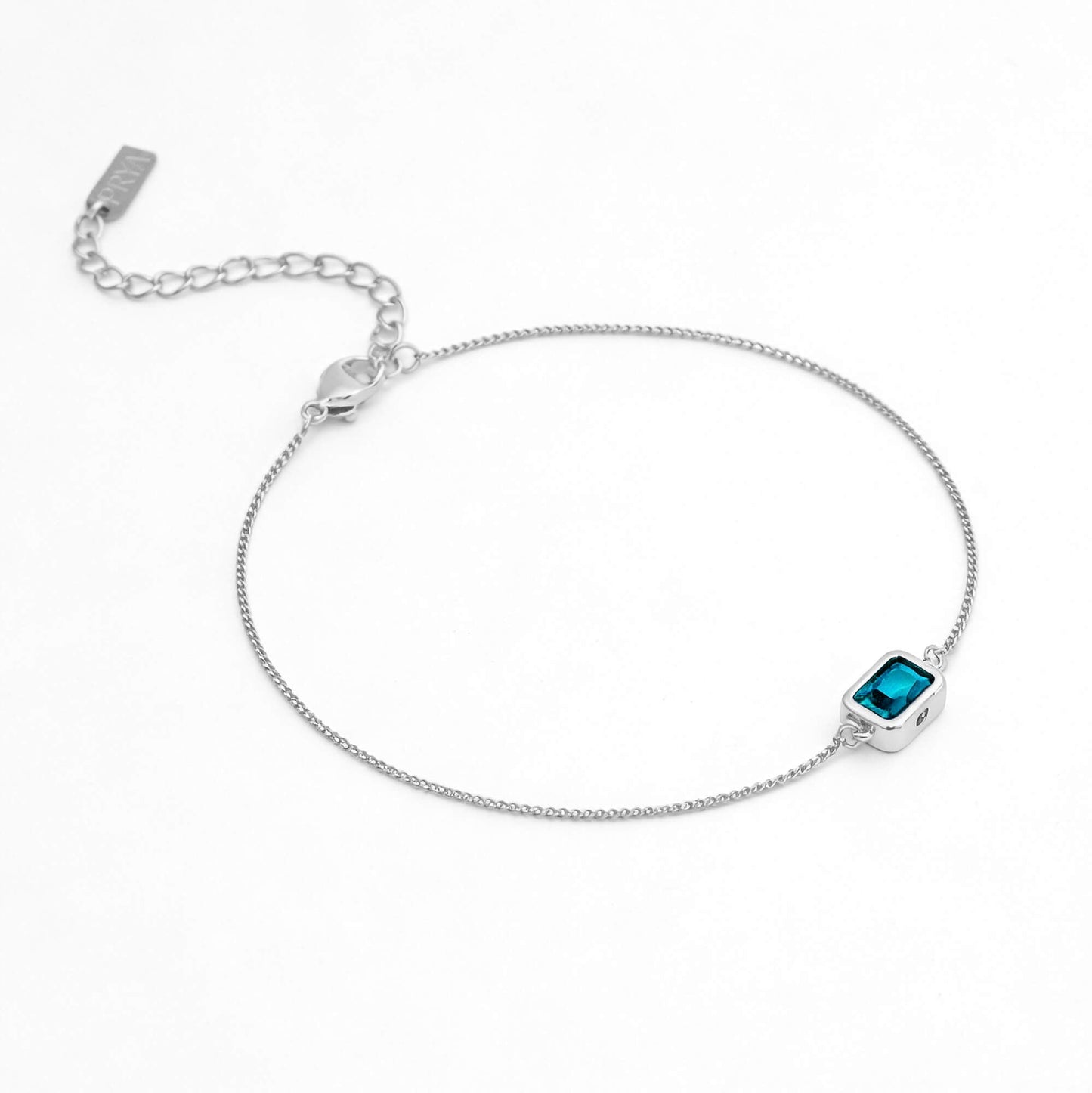 Emerald Cut Birthstone Bracelet
