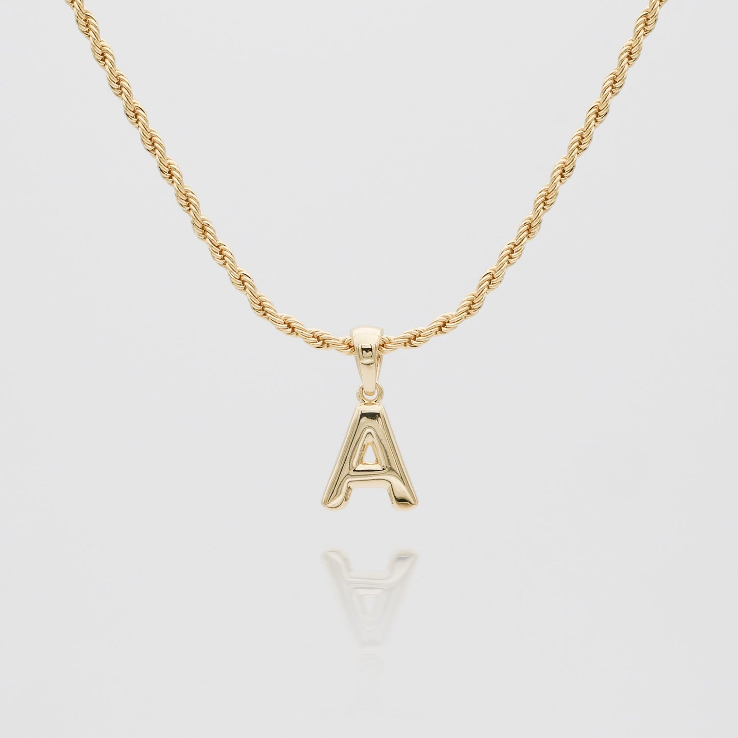 Mini Bubble Initial Necklace - Image 1 - ISMI JEWELS
