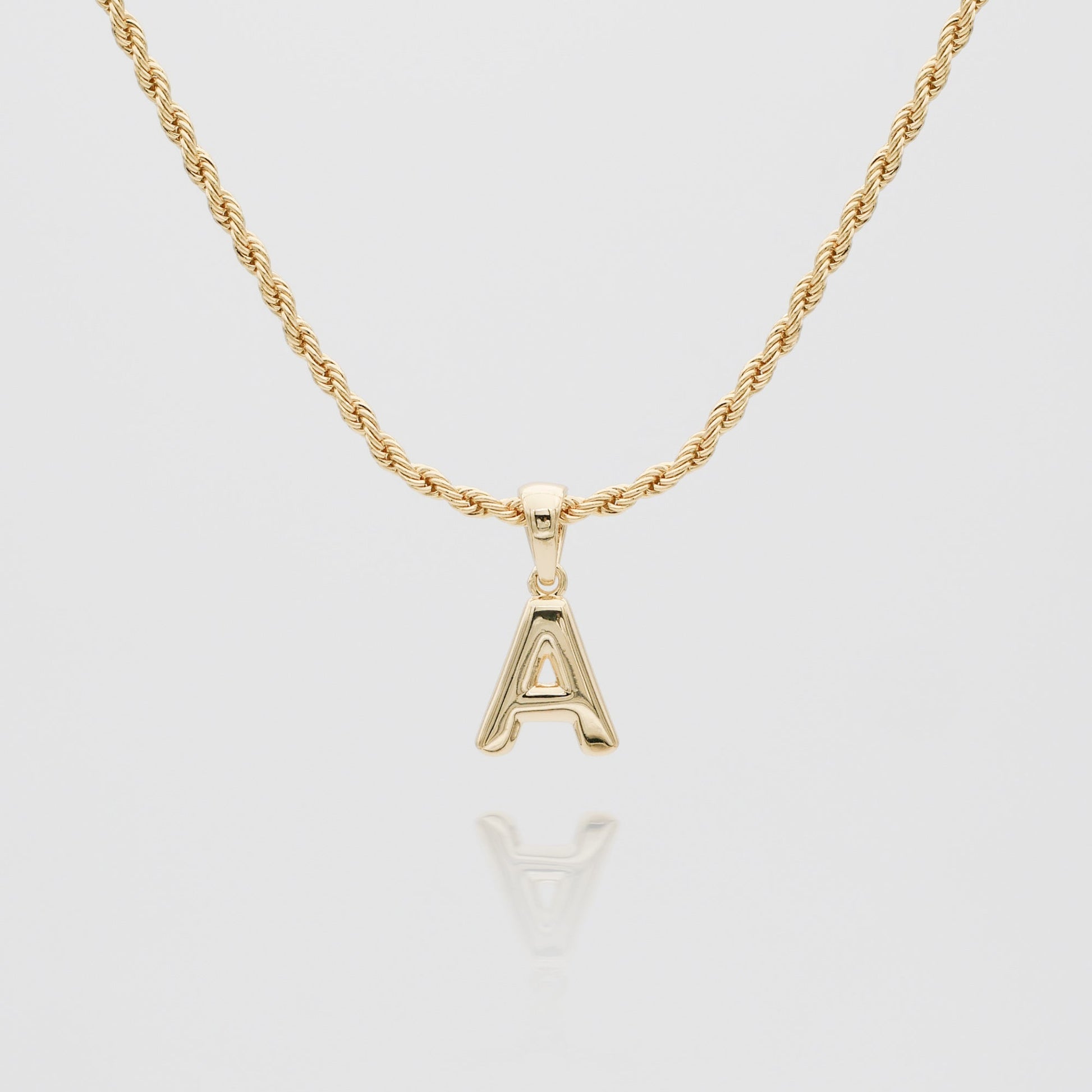 Mini Bubble Initial Necklace - Image 1 - ISMI JEWELS