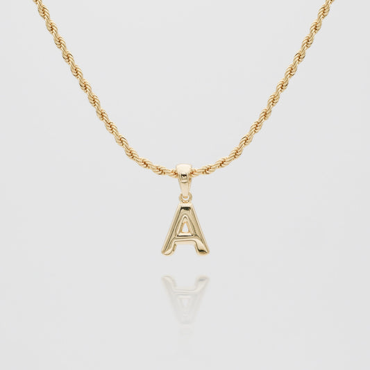 Mini Bubble Initial Necklace - Image 1 - ISMI JEWELS