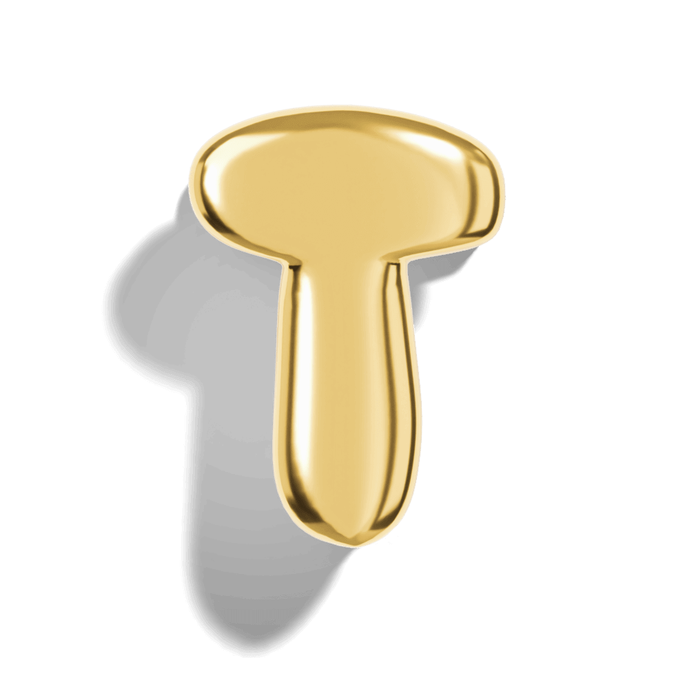 Gold Bubble Letter Charms - Image 22 - ISMI JEWELS