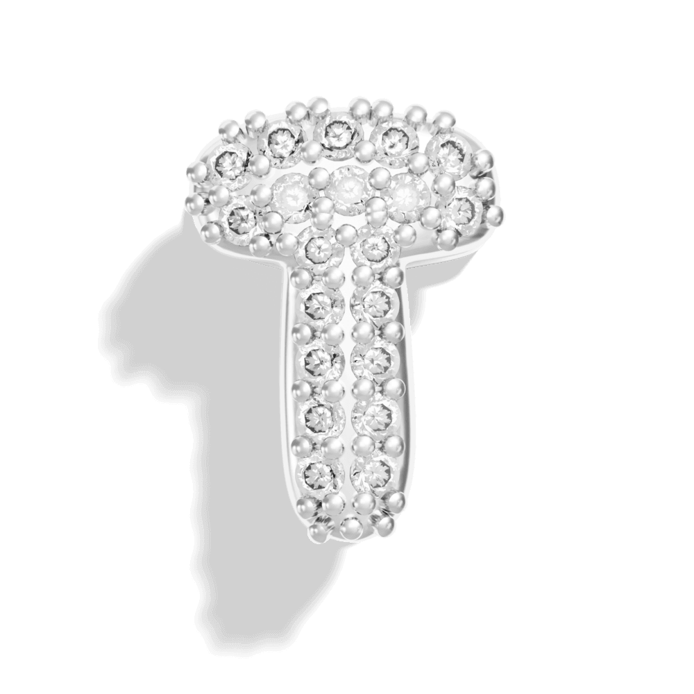 Silver Pave Bubble Letter Charms - Image 22 - ISMI JEWELS