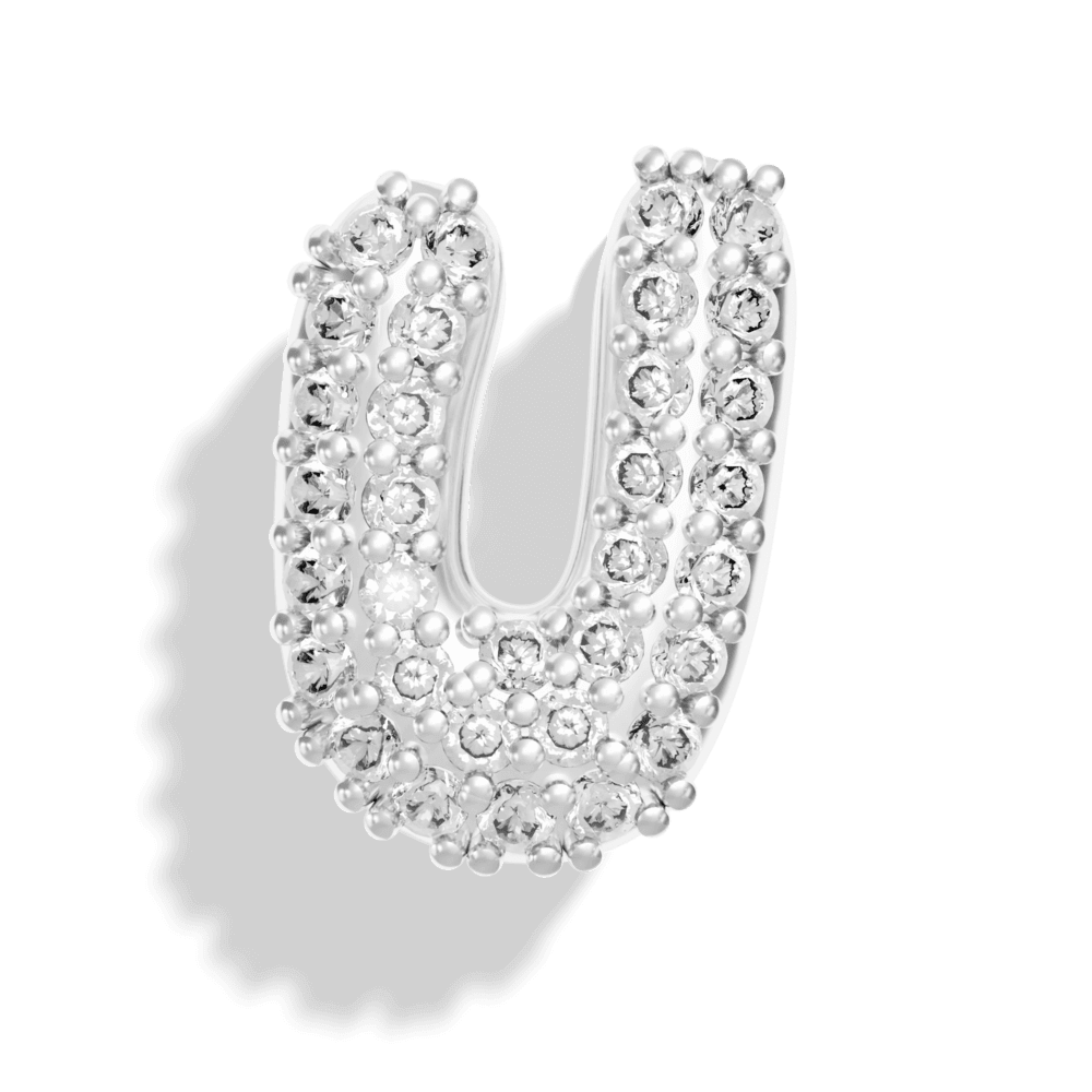 Silver Pave Bubble Letter Charms - Image 23 - ISMI JEWELS