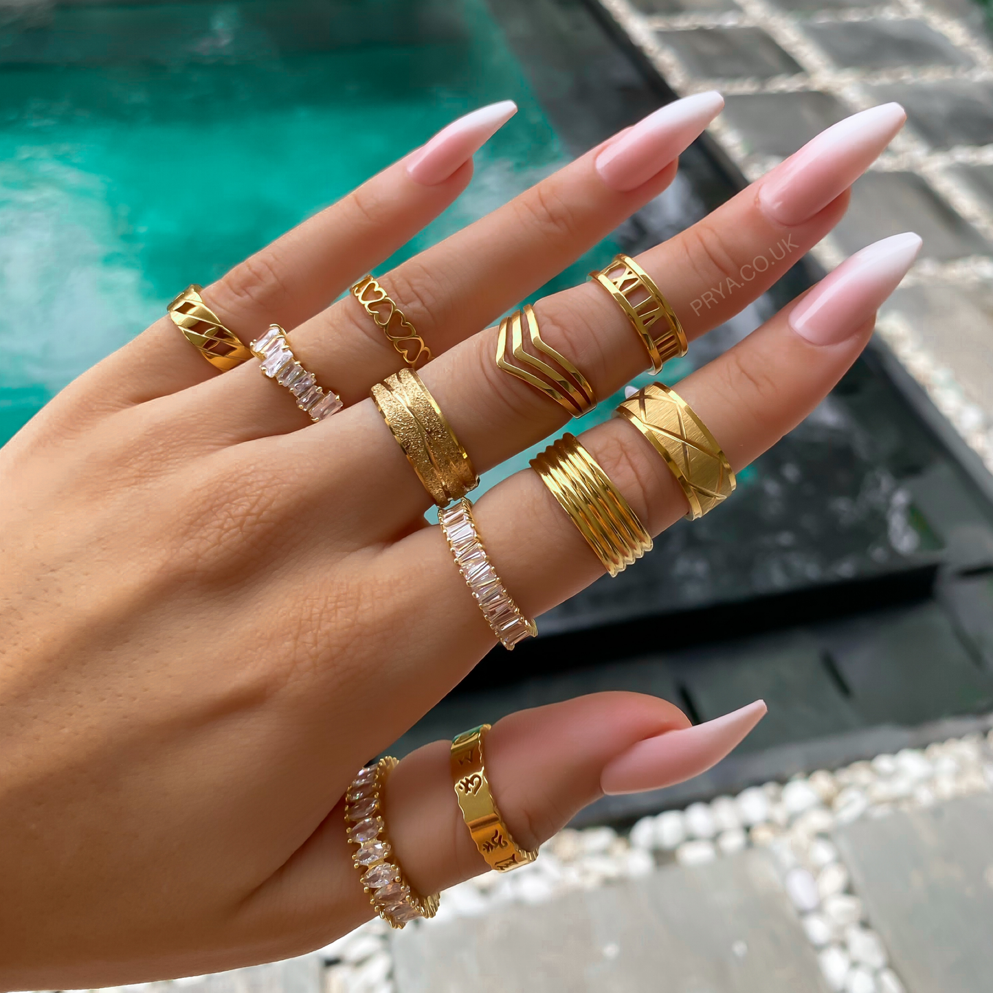 Serena Linked Love Heart Ring