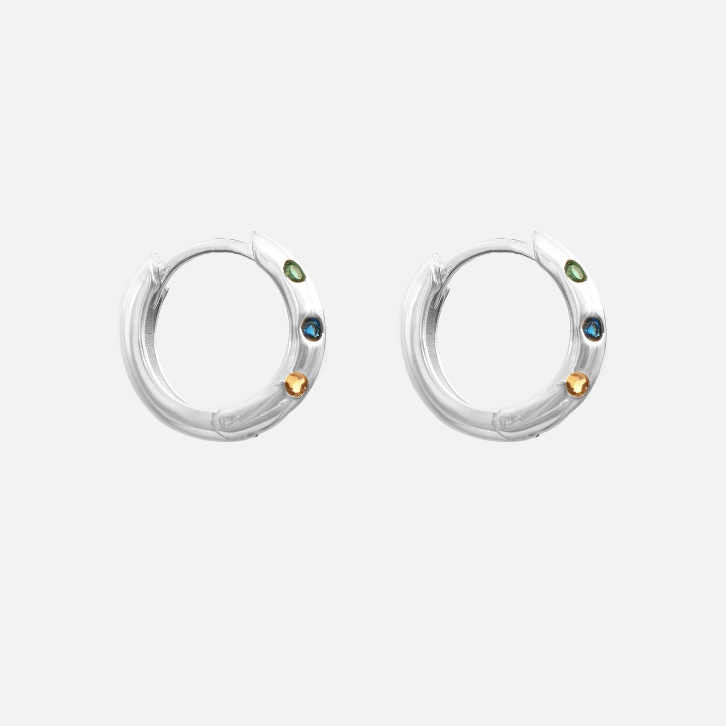 Veya Crystal Huggie Hoop Earrings - Image 9 - ISMI JEWELS