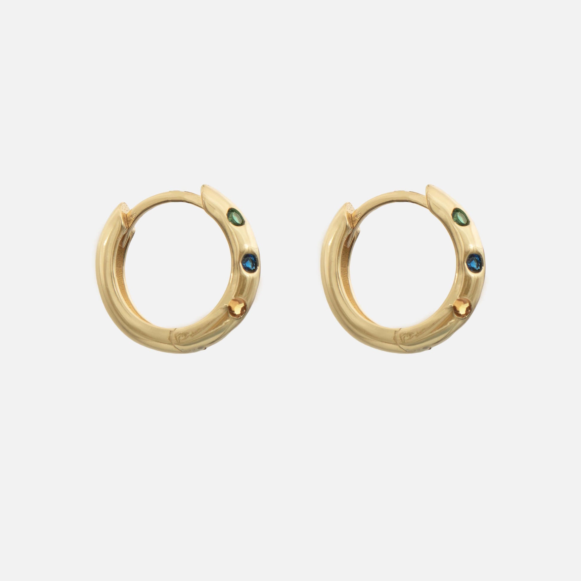 Veya Crystal Huggie Hoop Earrings - Image 7 - ISMI JEWELS