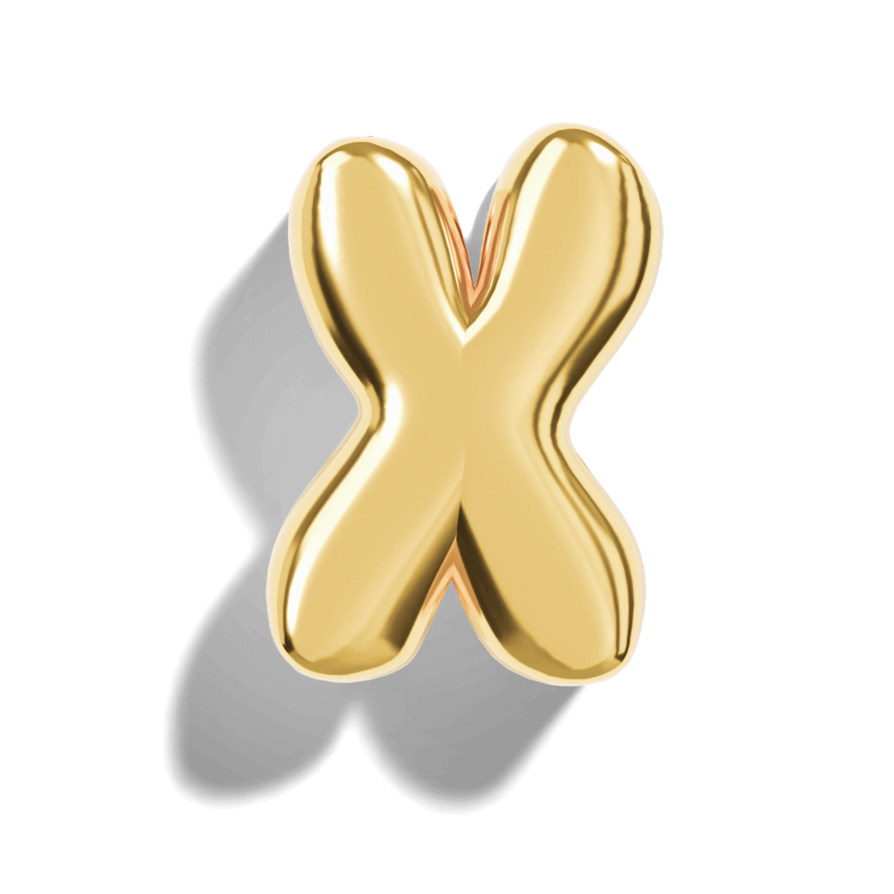 Gold Bubble Letter Charms - Image 26 - ISMI JEWELS
