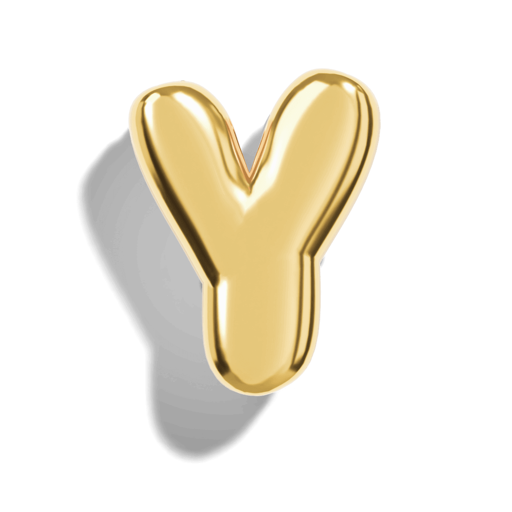 Gold Bubble Letter Charms - Image 27 - ISMI JEWELS