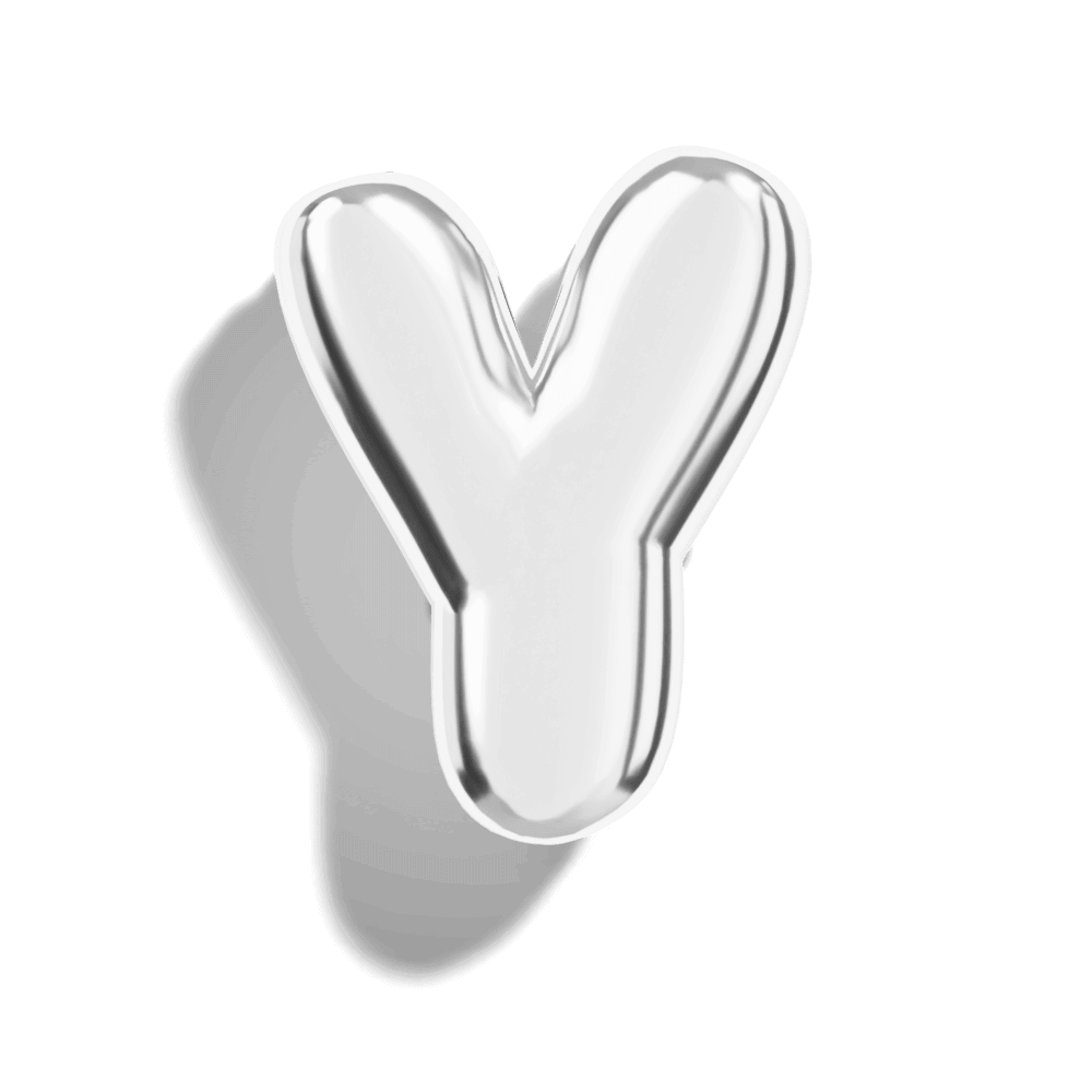 Silver Bubble Letter Charms - Image 27 - ISMI JEWELS
