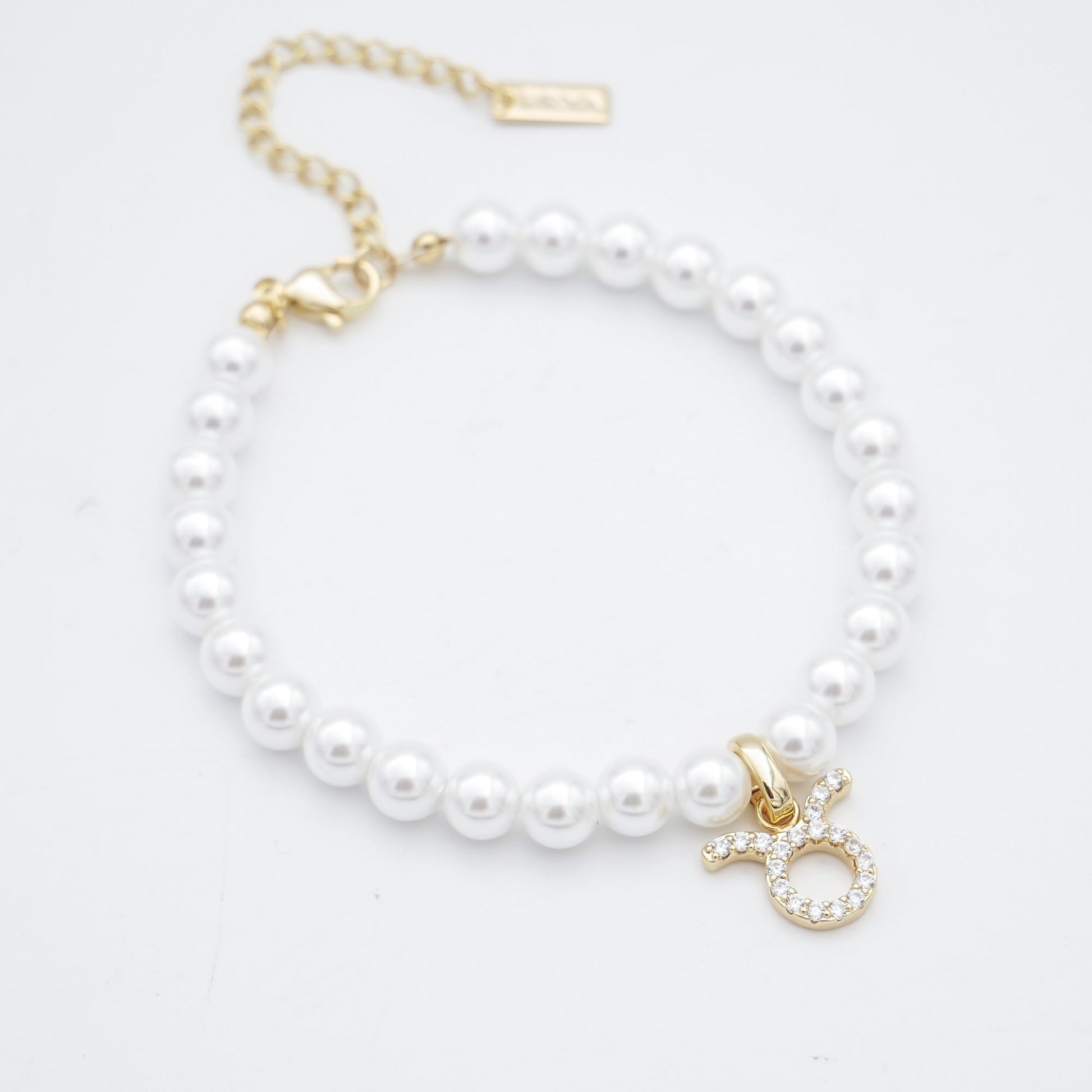 Pave Pearl Zodiac Anklet - Image 1 - ISMI JEWELS