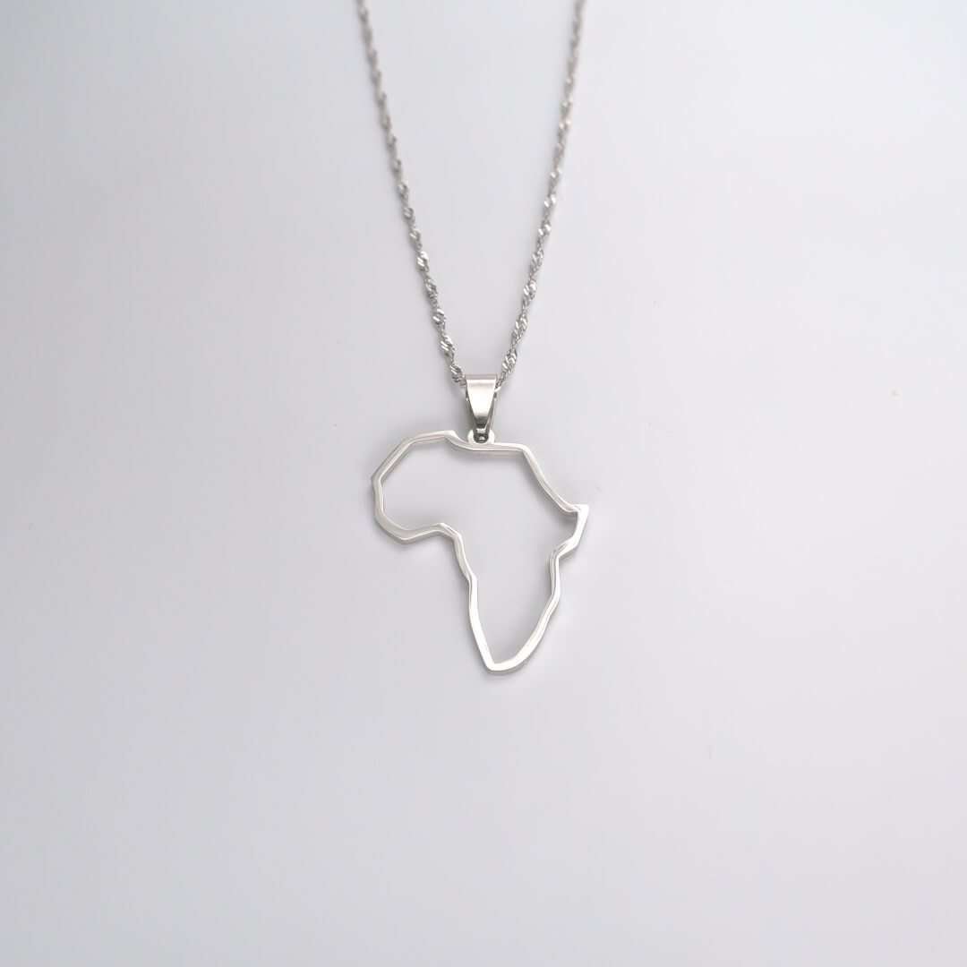 Africa Outline Necklace - ISMI JEWELS