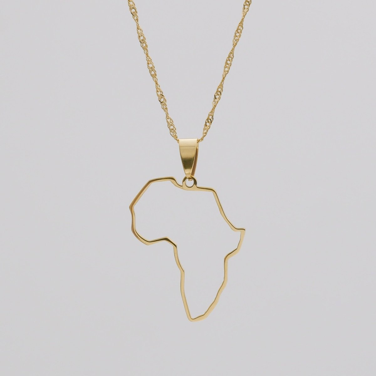 Africa Outline Necklace - ISMI JEWELS