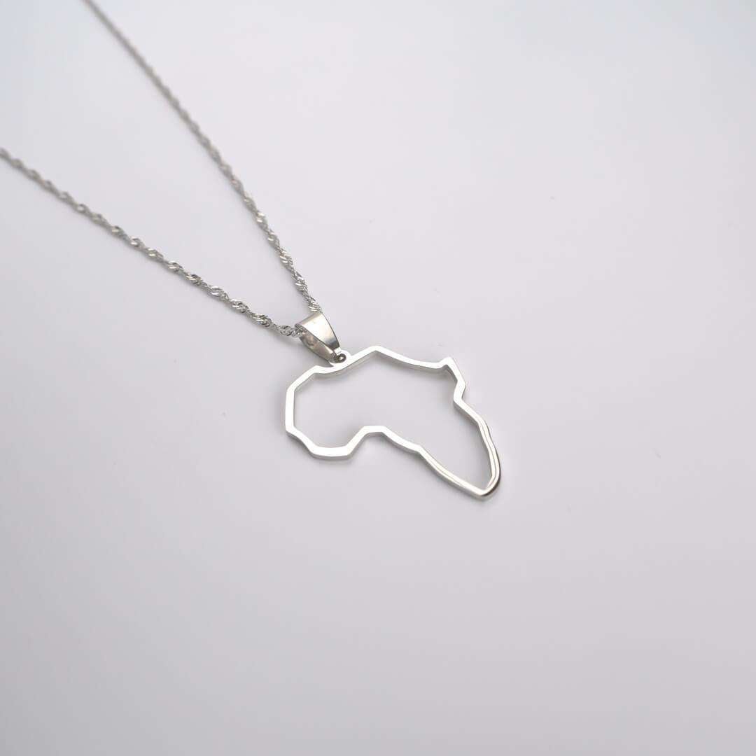 Africa Outline Necklace - ISMI JEWELS