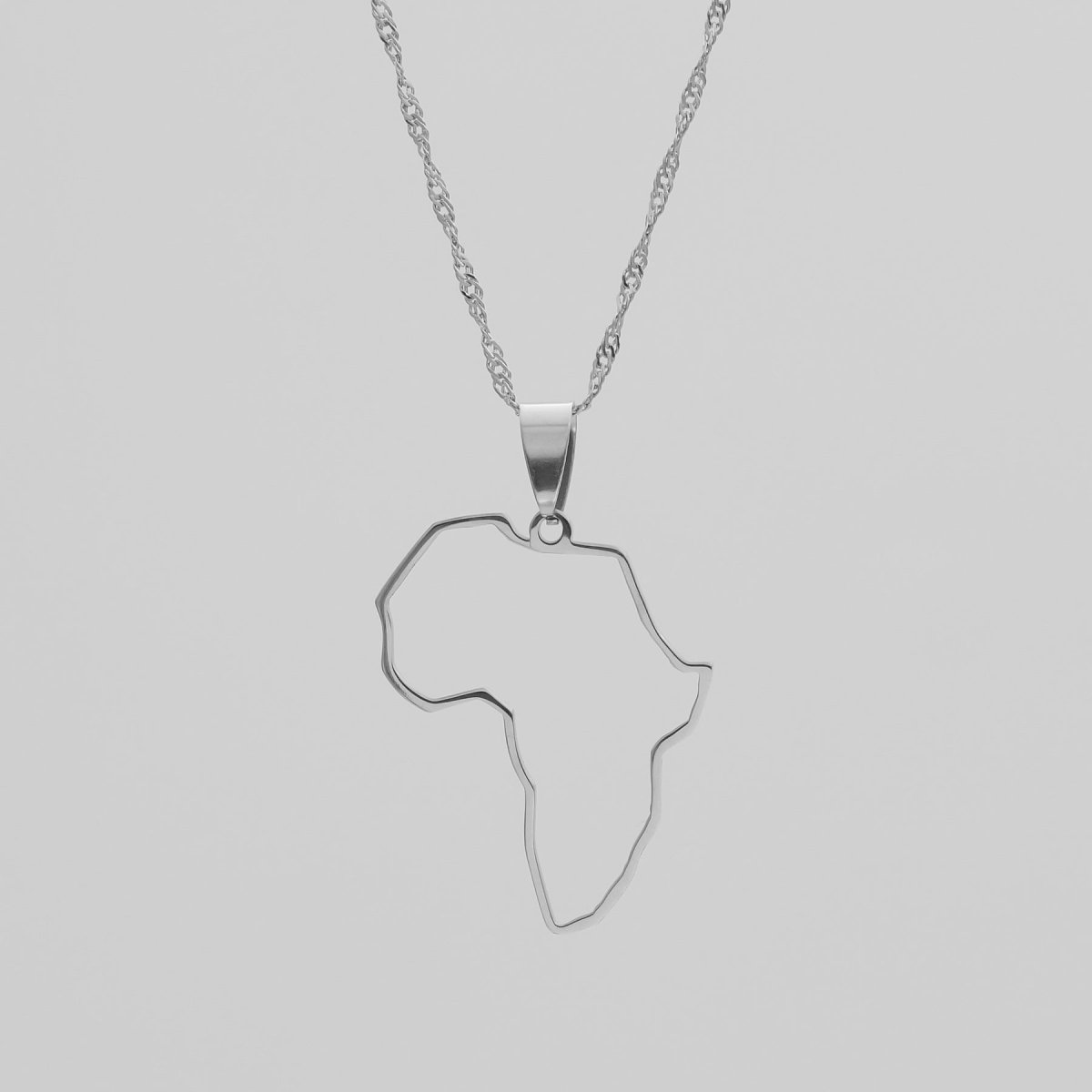 Africa Outline Necklace - ISMI JEWELS