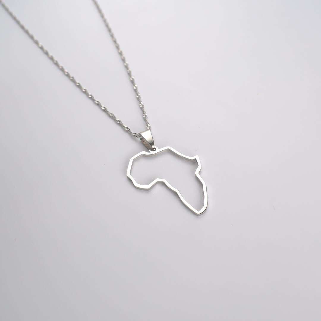 Africa Outline Necklace - ISMI JEWELS