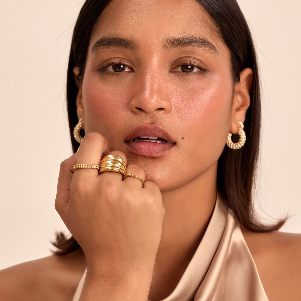 Aiza Beaded Band Ring - ISMI JEWELS