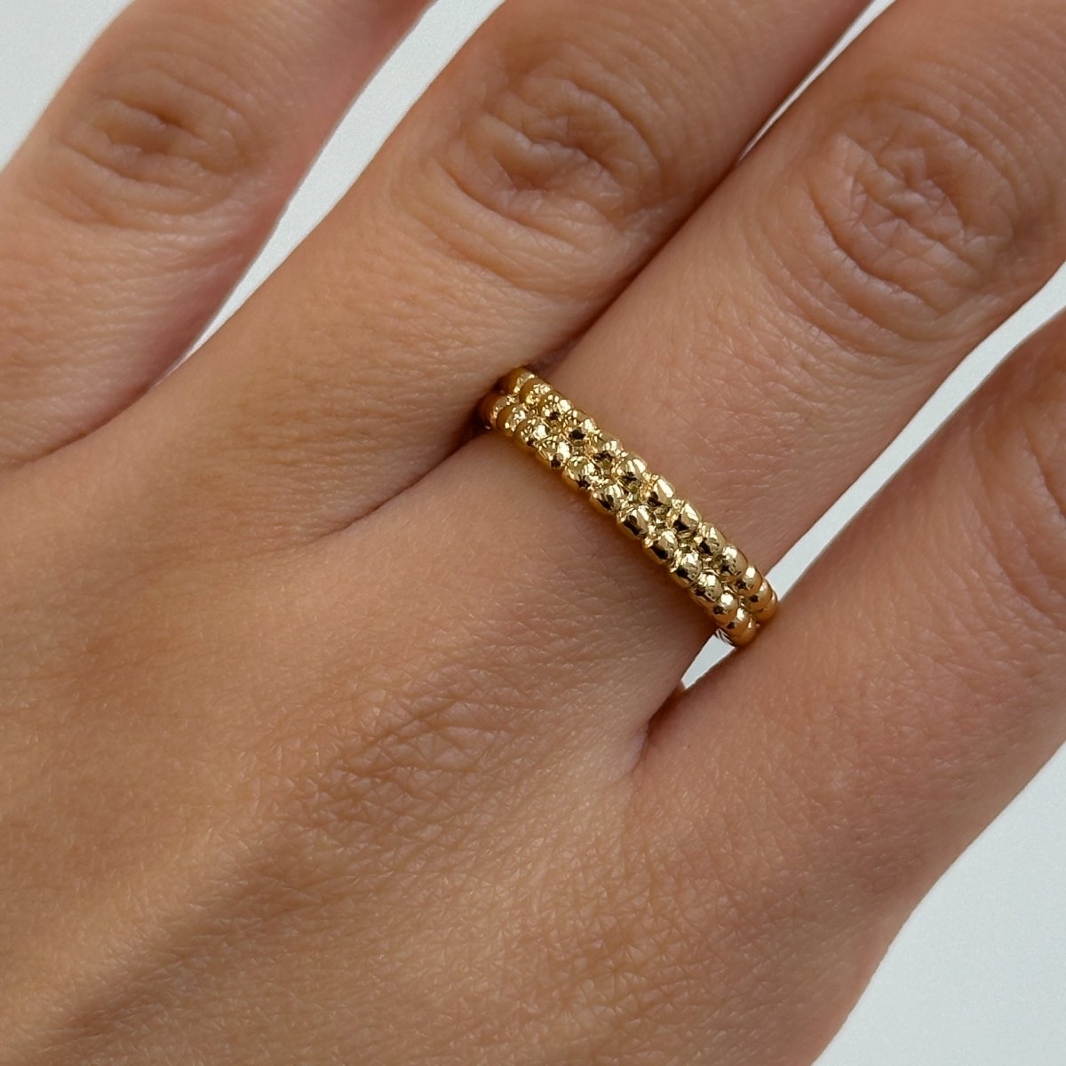 Aiza Beaded Band Ring - ISMI JEWELS