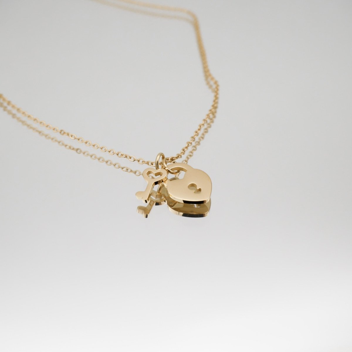 Akira Lock & Key Layered Necklace - ISMI JEWELS
