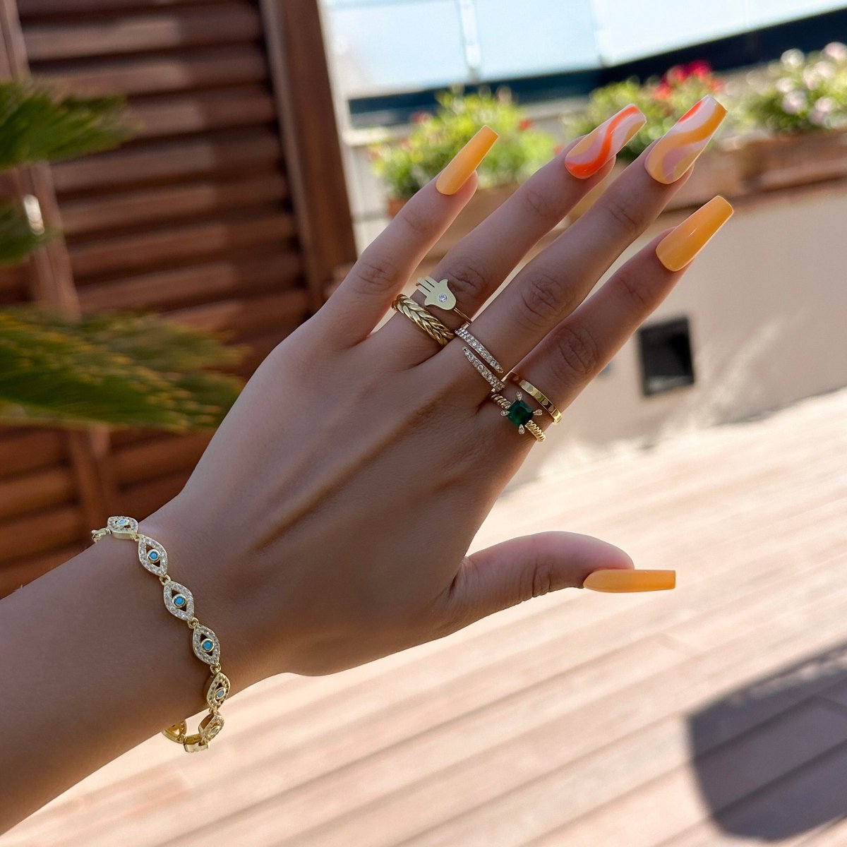 Amalie Hand of Hamsa Ring - ISMI JEWELS