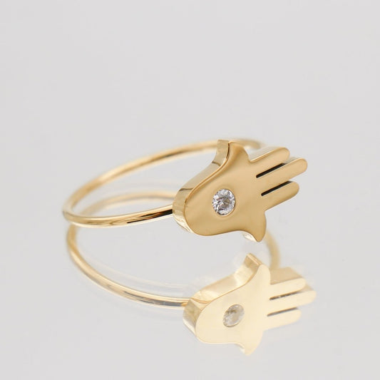 Amalie Hand of Hamsa Ring - ISMI JEWELS
