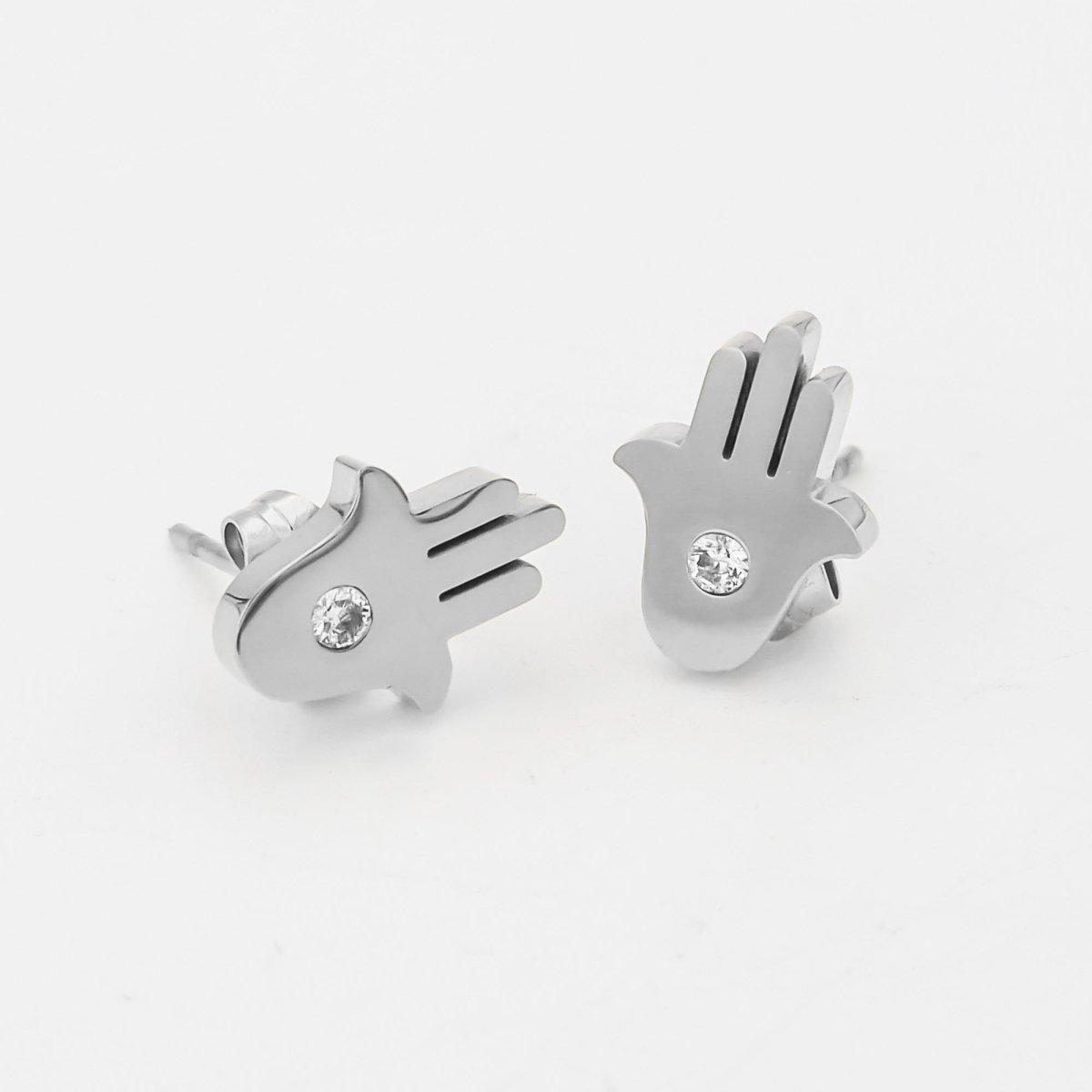 Amalie Hand of Hamsa Stud Earrings - ISMI JEWELS