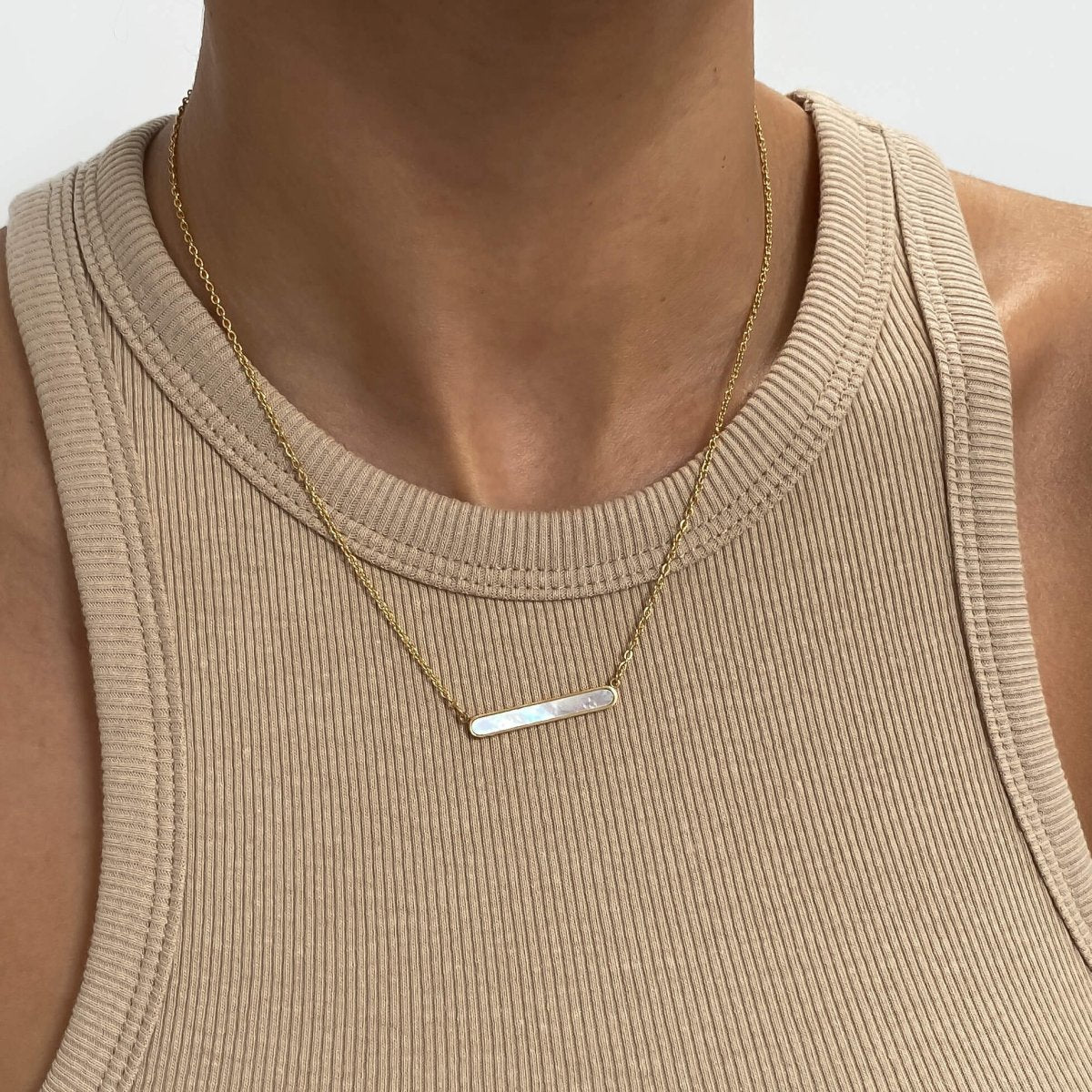 Amaya Opal Bar Necklace - ISMI JEWELS