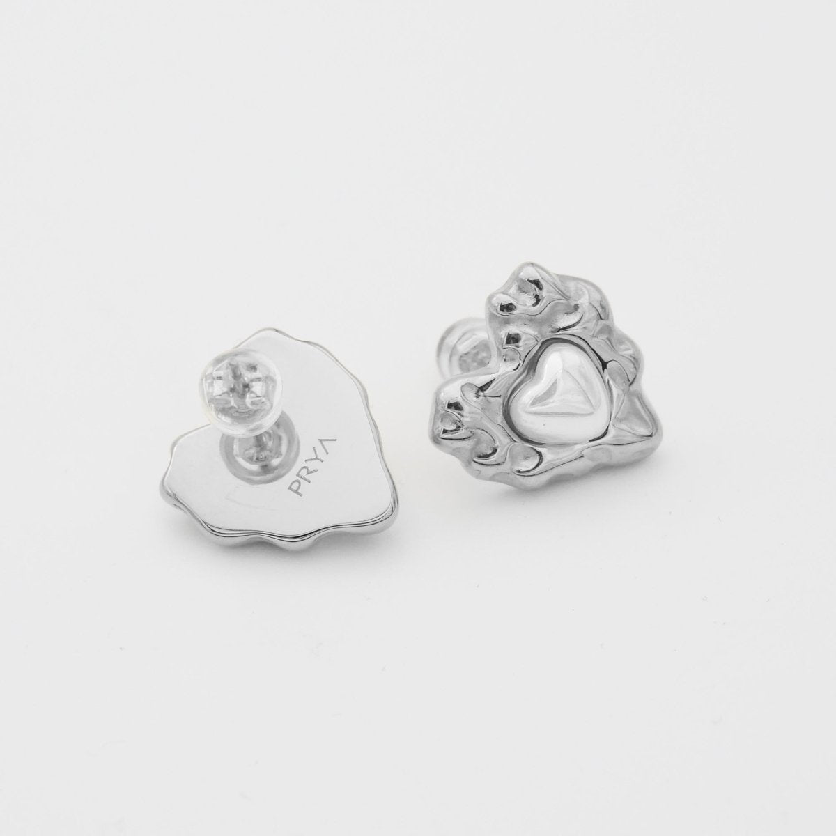 Amber Heart & Pearl Earrings - ISMI JEWELS