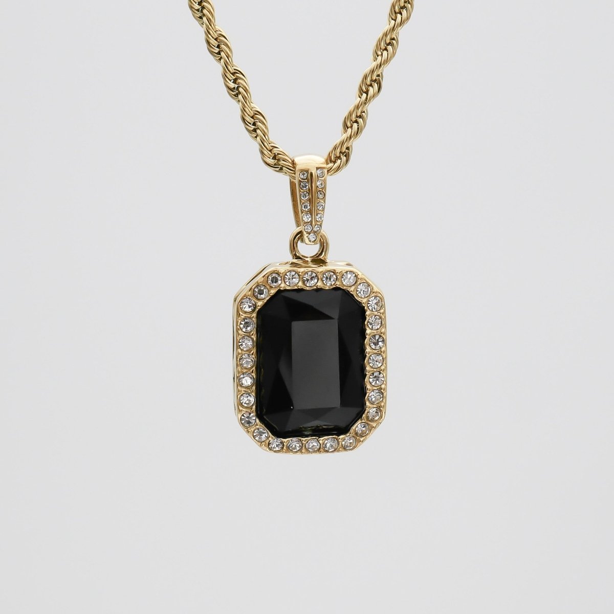 Amelia Onyx Tablet Necklace - ISMI JEWELS