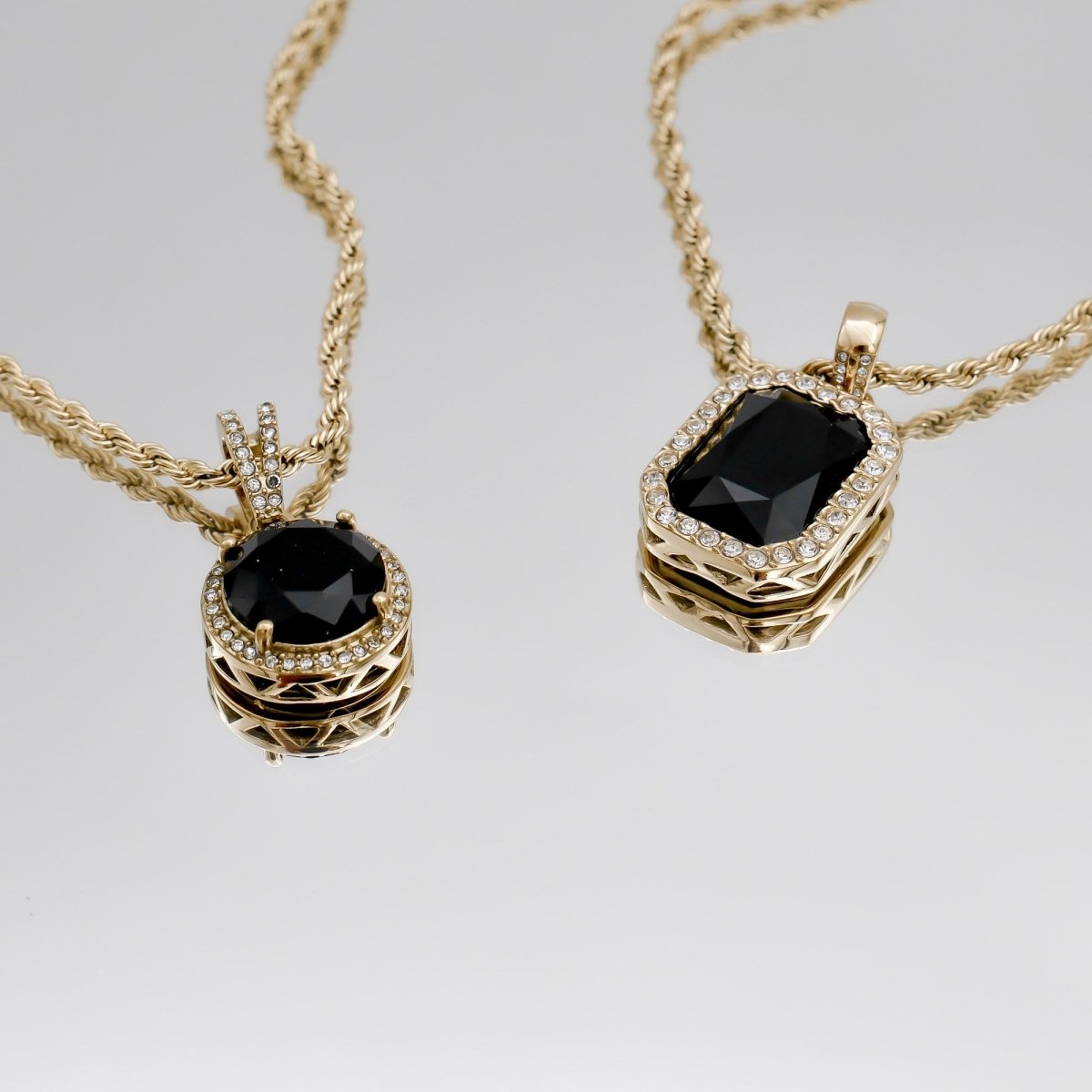 Amelia Onyx Tablet Necklace - ISMI JEWELS