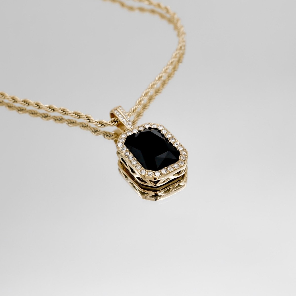 Amelia Onyx Tablet Necklace - ISMI JEWELS