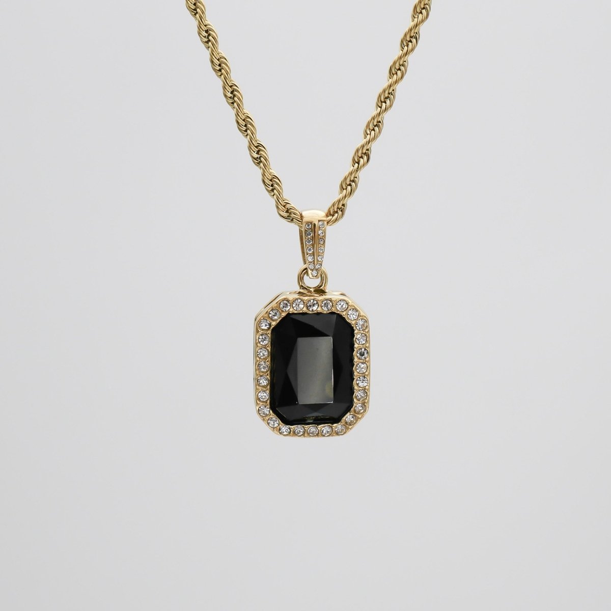 Amelia Onyx Tablet Necklace - ISMI JEWELS