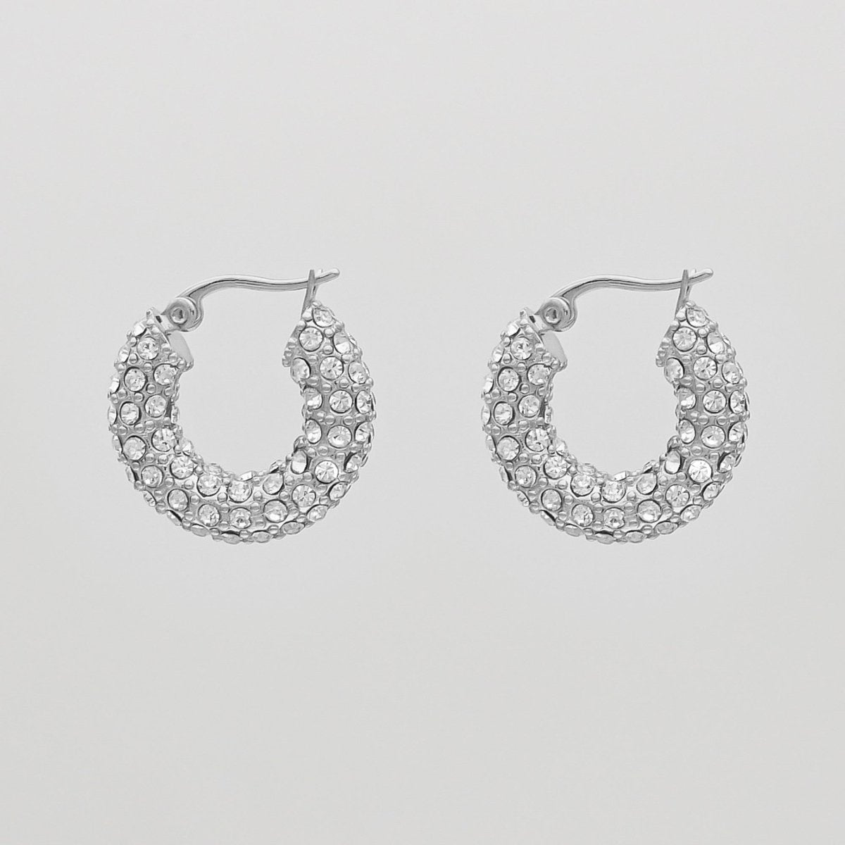 Amiya CZ Hoop Earrings - ISMI JEWELS