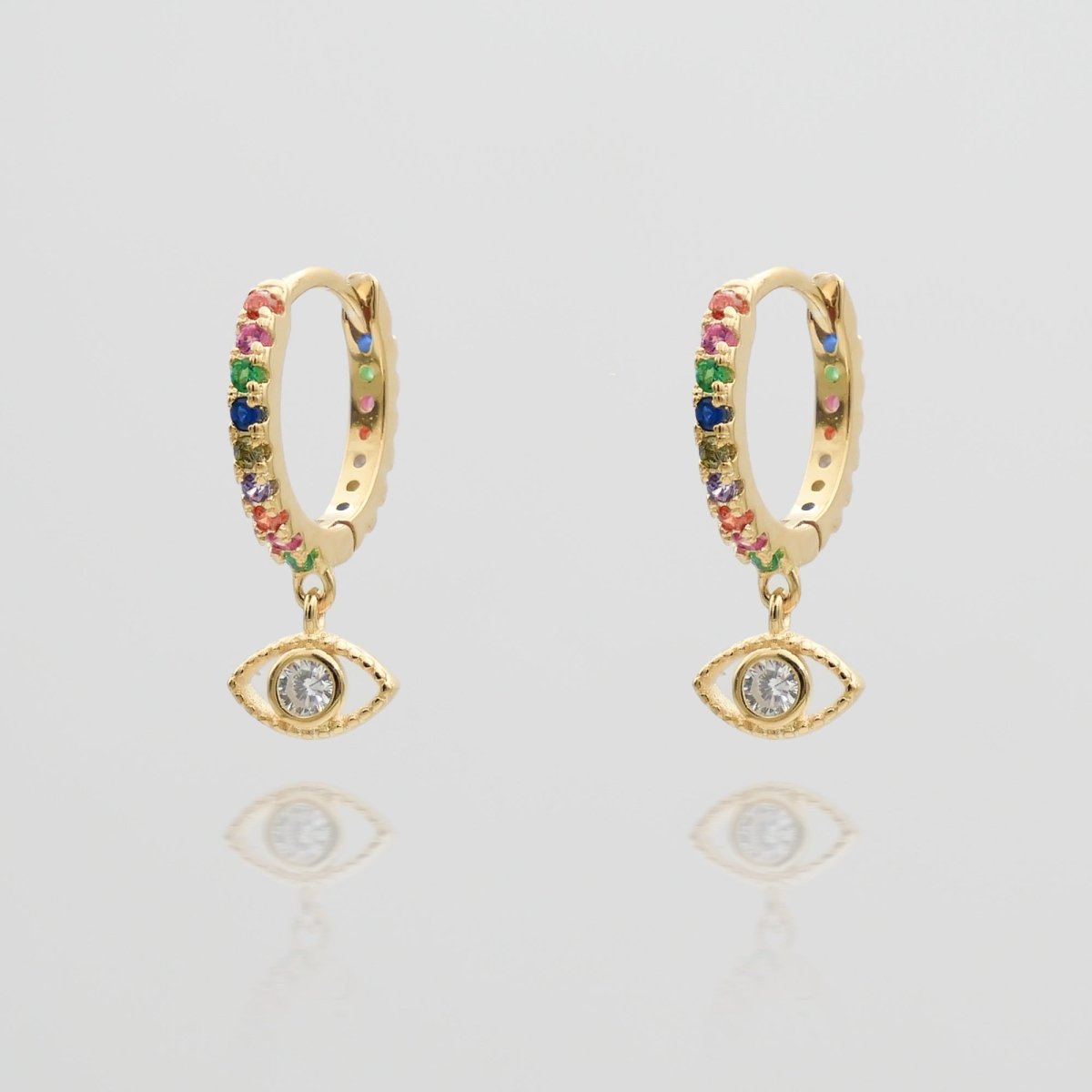Ana Eye Huggie Earrings - ISMI JEWELS