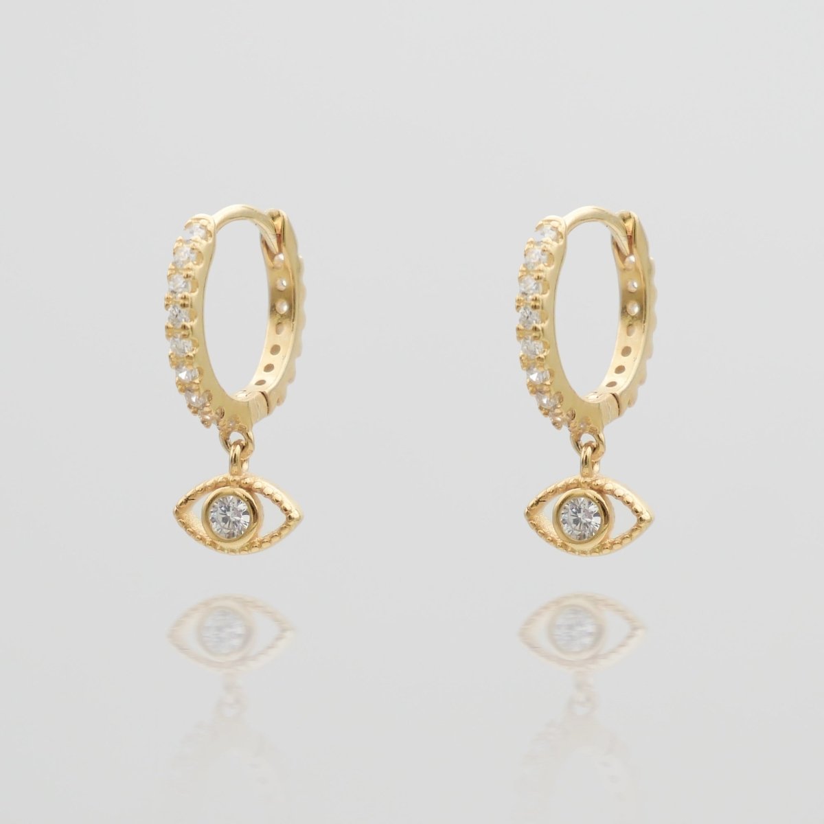 Ana Eye Huggie Earrings - ISMI JEWELS